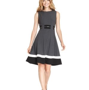 Calvin Klein Navy A-Line Work Dress